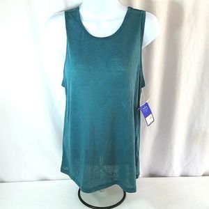 JoyLab Women's Snakeskin Print Burnout Tank Top Seaweed Green Size Small